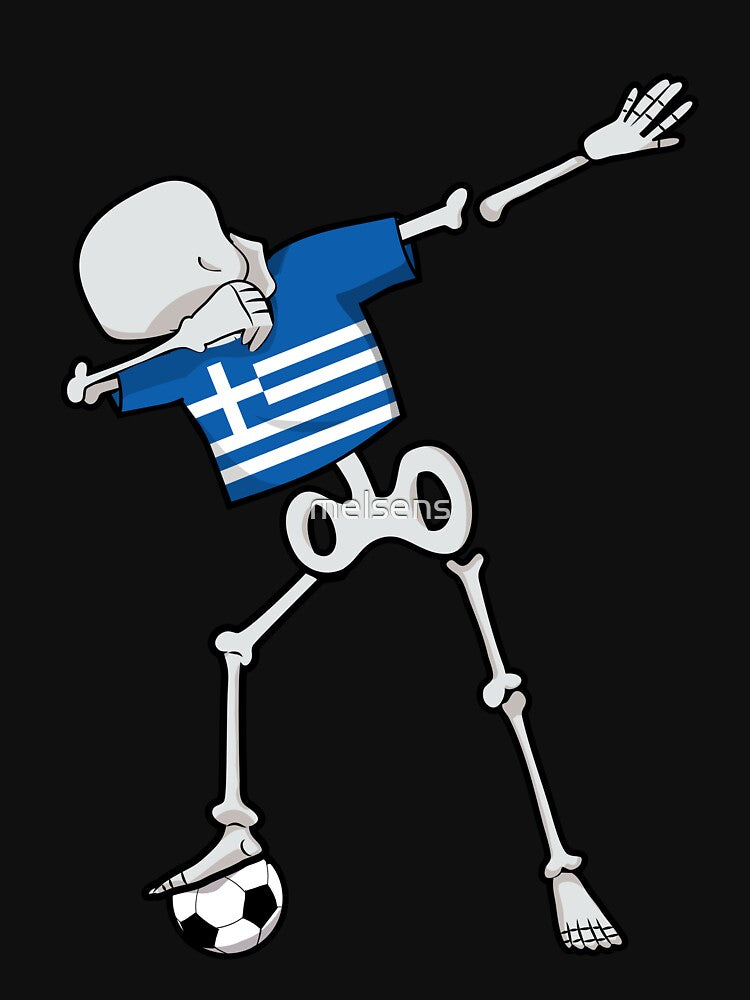 Dabbing Soccer Football Skeleton Greece by melsens