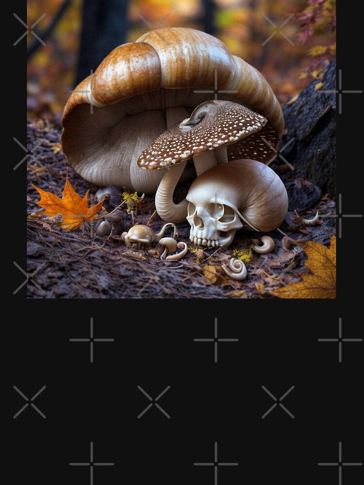 Skull with mushroom" cut funny mushroom in form of skull by Obinne