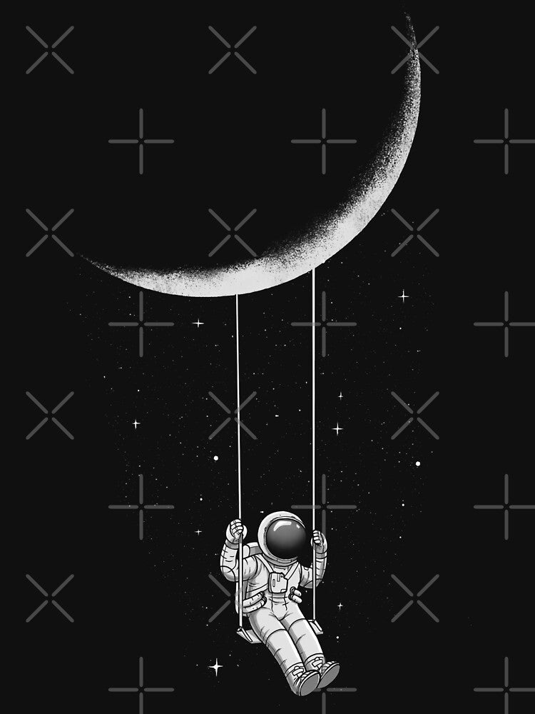 Astronaut Swinging on the Moon (HD) by star-burst