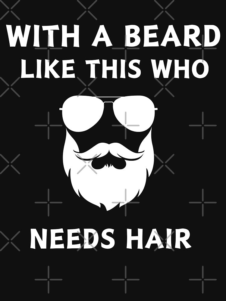 With a beard like this who needs a hair Beard lover Gift For Men by ZACK ART
