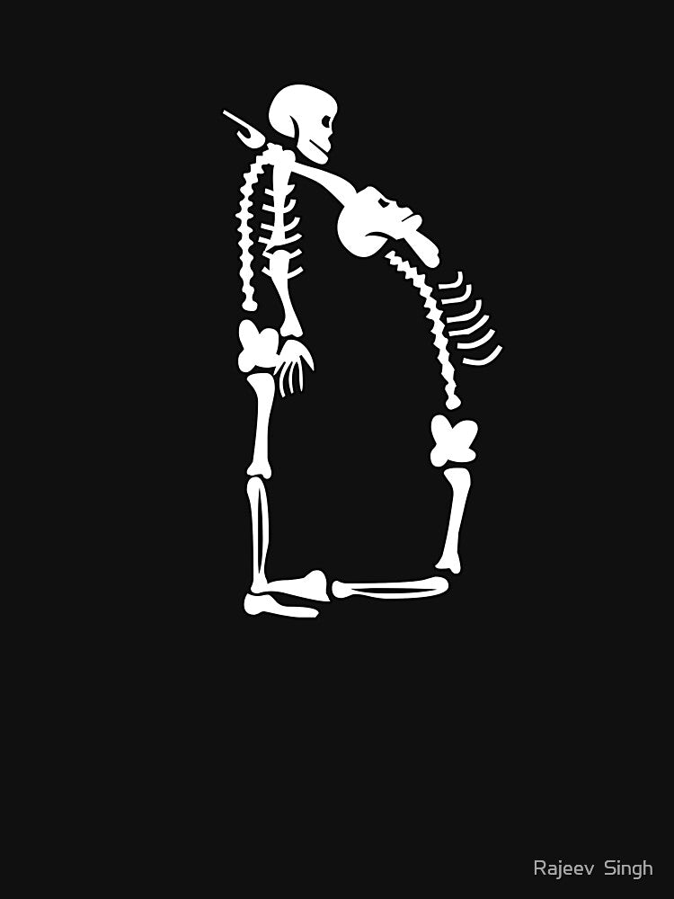 Skulls doing yoga initial monogram D by Rajeev  Singh