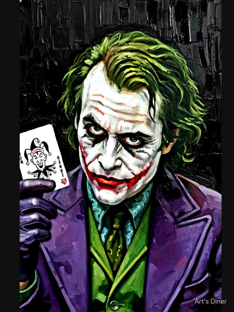 The Joker - Heath Ledger with Playing Card by Art's Diner