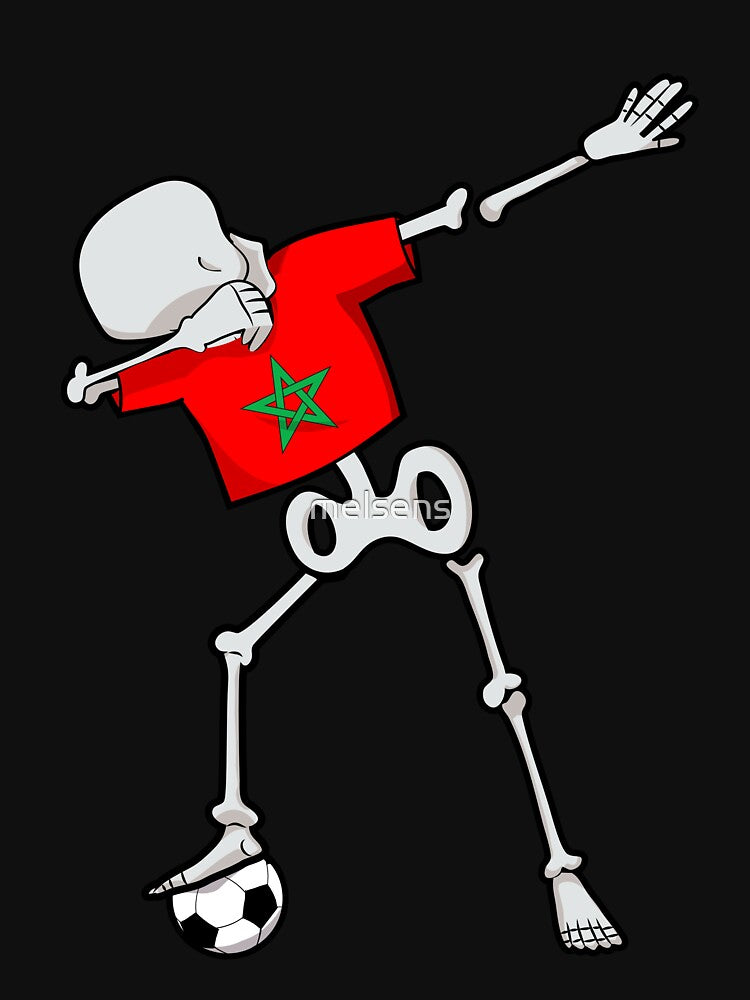 Dabbing Soccer Football Skeleton Morocco by melsens