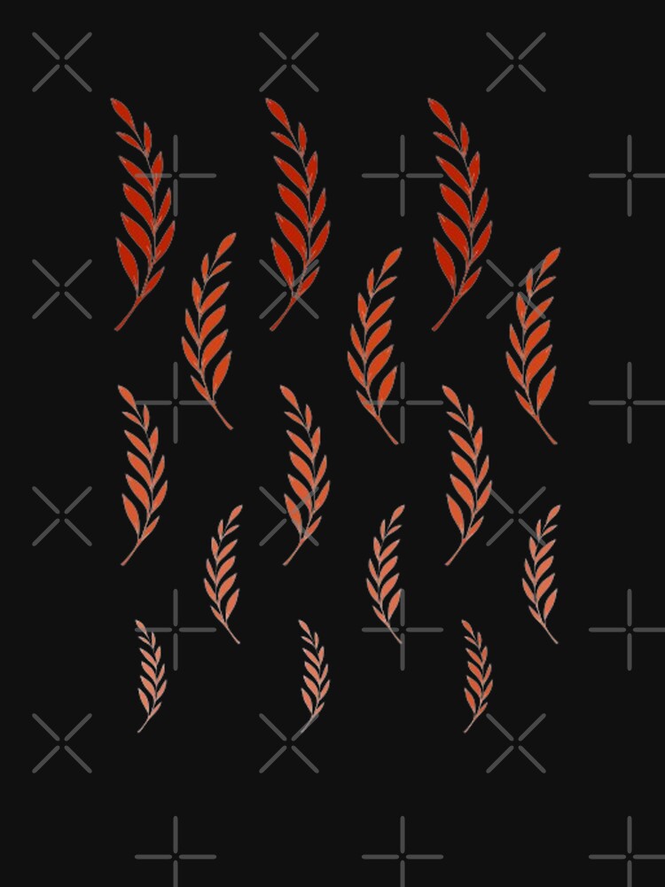 Red Leaves Pattern, Red Leaf Set, Leaf Motif, Vibrant Gradient Leaves by Art Shimmers