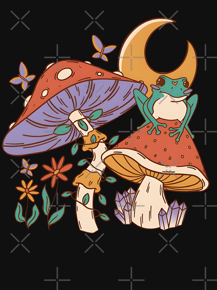 Moon Frog, Mystical Mushroom by KevinOndricka