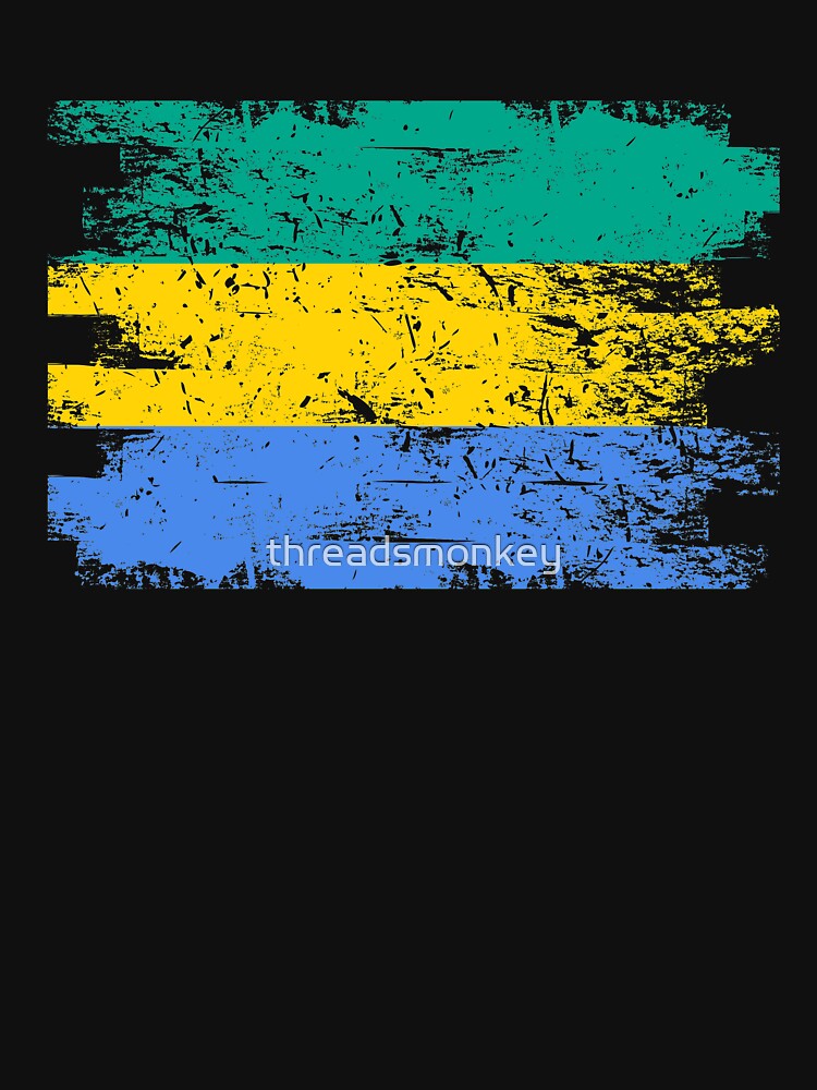 Gabon Shirt Gift Country Flag Patriotic Travel Africa Light by threadsmonkey