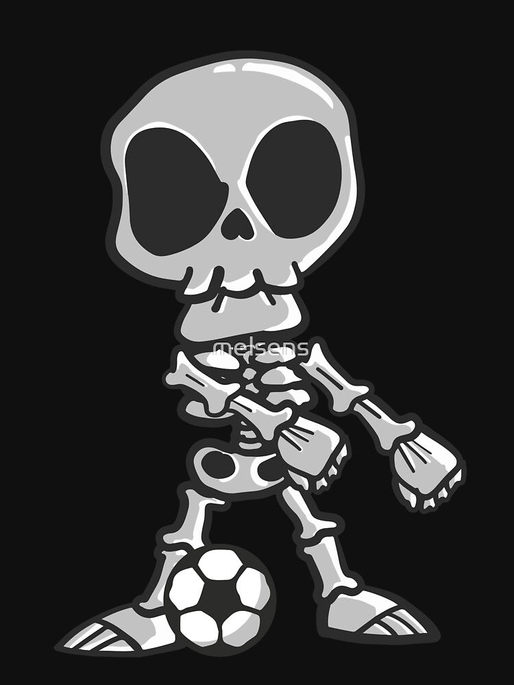 Skeleton Soccer Halloween Art | Football Flossing Gift by melsens