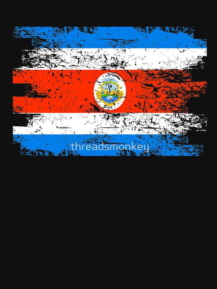 Costa Rica Flag Gift Country Patriotic Travel Shirt Americas Light by threadsmonkey