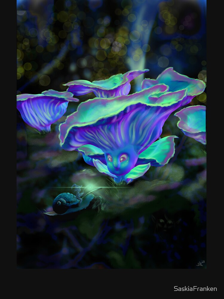 Ghostly cute psychedelic mushroom by SaskiaFranken