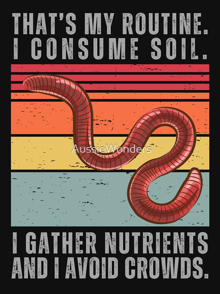 Earthworm Retro Sunset | Worm Vintage Retro Sunset by AussieWonders