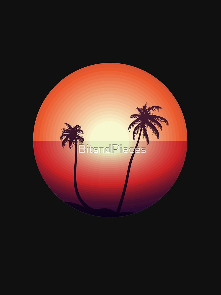 Tropical Retro Sunset by BitsndPieces
