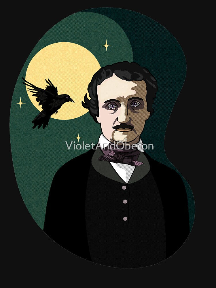 Edgar Allan Poe Raven moon by VioletAndOberon