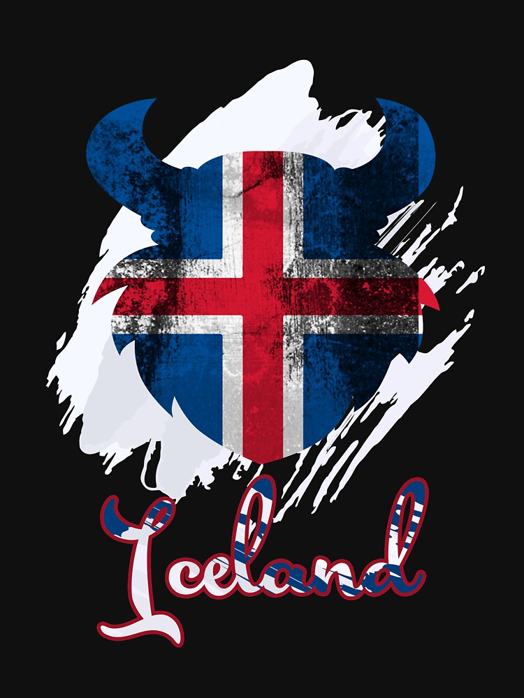 Iceland Soccer Jersey Shirt Vintage Style Iceland Flag by CreativeStrike