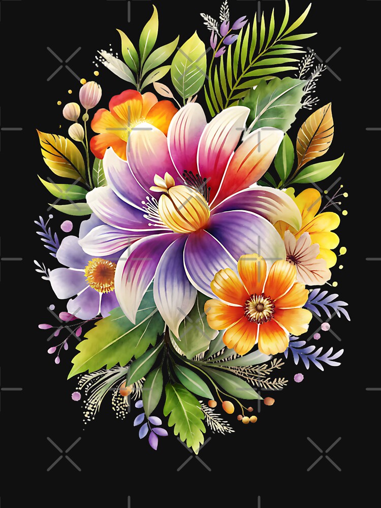 Summer Bucket – Floral Design of Summer Flowers in Ukrainian Style by ElegantOutlines