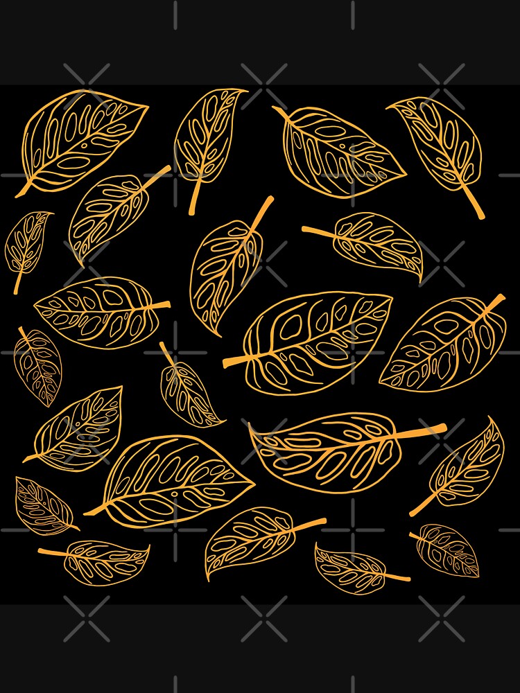 Golden swiss cheese monstera leaves by kkanchan