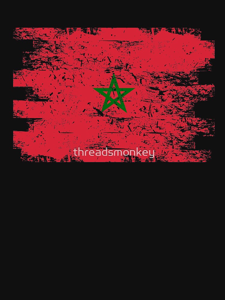 Morocco Shirt Gift Country Flag Patriotic Travel Africa Light by threadsmonkey