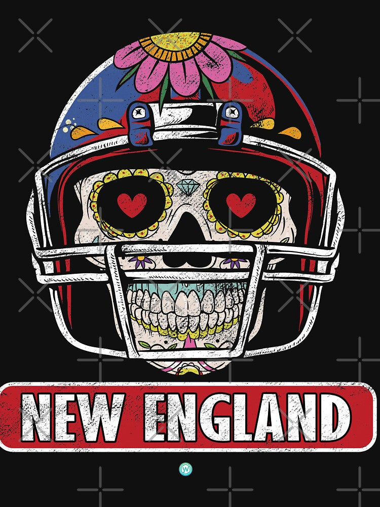 American Football - New England Skull Football Gift by woormle