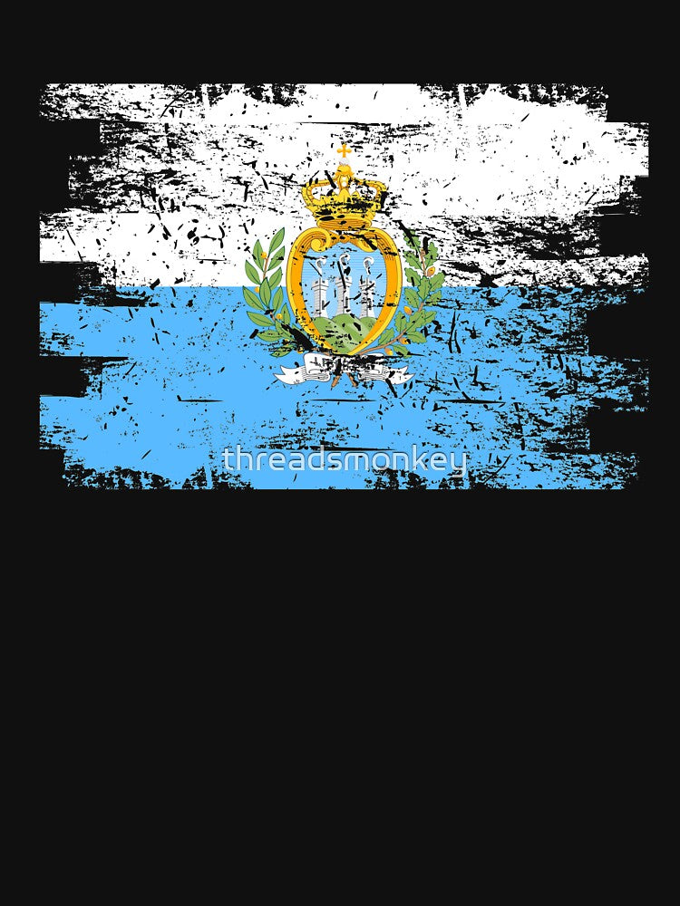 San Marino Gift Country Flag Patriotic Travel Shirt Europe Light by threadsmonkey