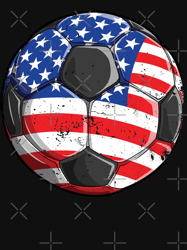 Soccer American Flag 4th of July T shirt Kids Boys Girls by LiqueGifts