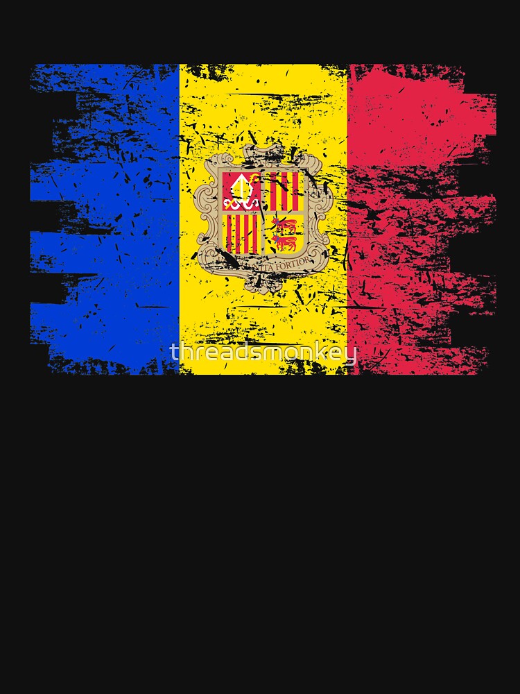 Andorra Gift Country Flag Patriotic Travel Shirt Europe Light by threadsmonkey
