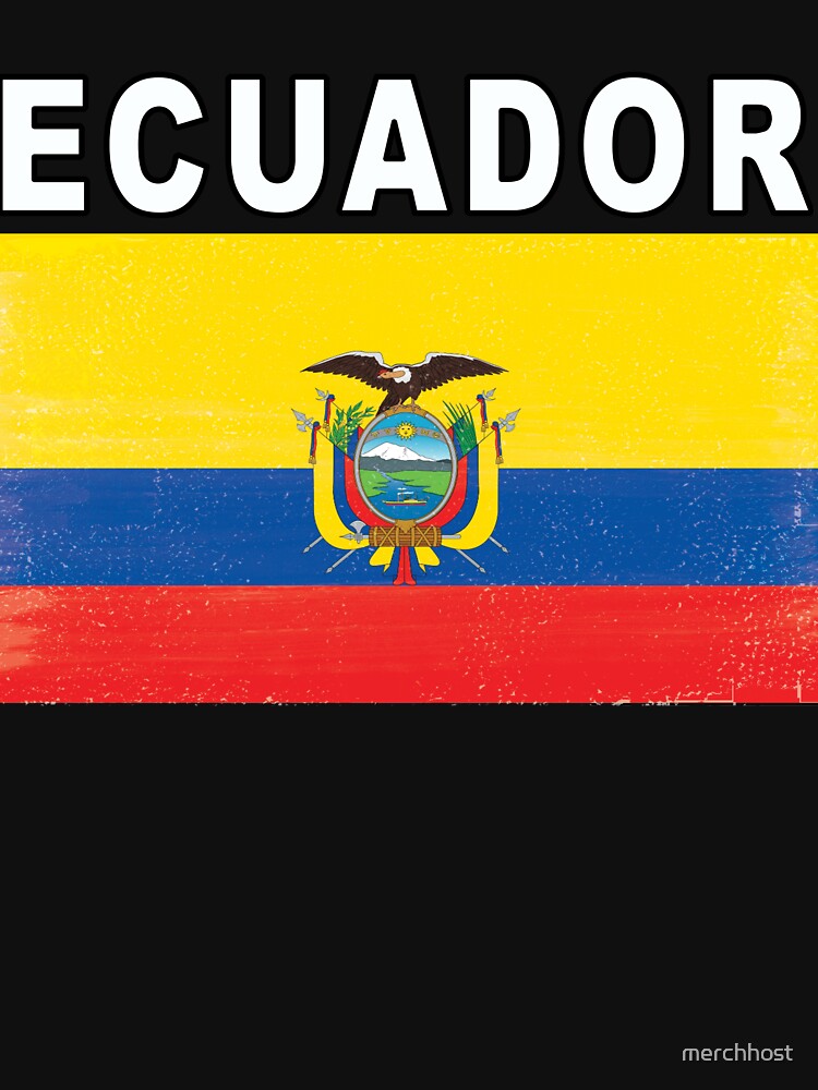 Ecuador Distressed Flag Retro Soccer Design by merchhost