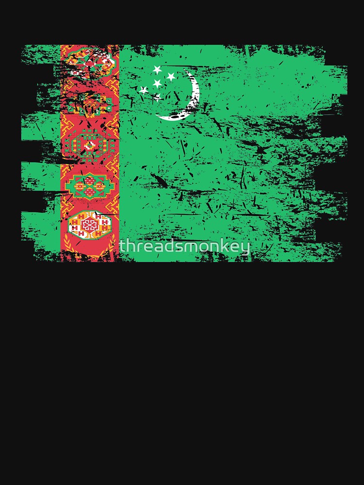 Turkmenistan Shirt Gift Country Flag Patriotic Travel Asia Light by threadsmonkey