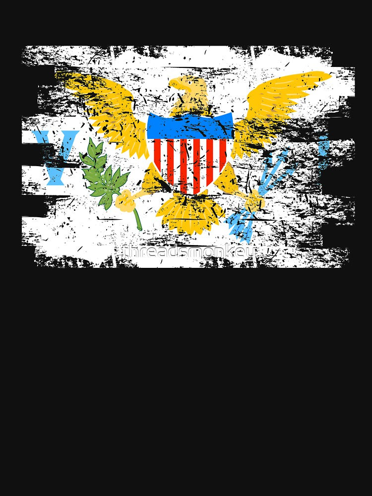 US Virgin Islands Flag Gift Country Patriotic Travel Shirt Americas Light by threadsmonkey