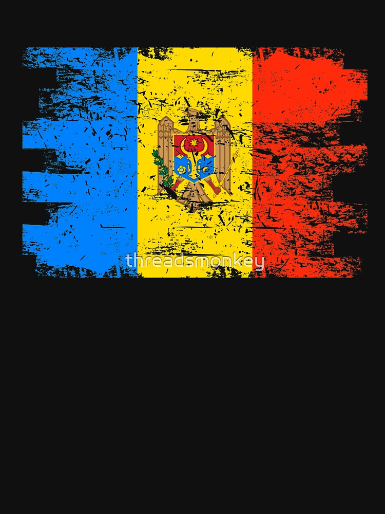 Moldova Gift Country Flag Patriotic Travel Shirt Europe Light by threadsmonkey