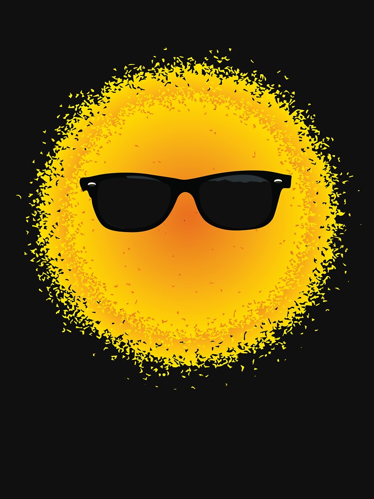 Distressed sun wearing sunglasses by Gerald Waters