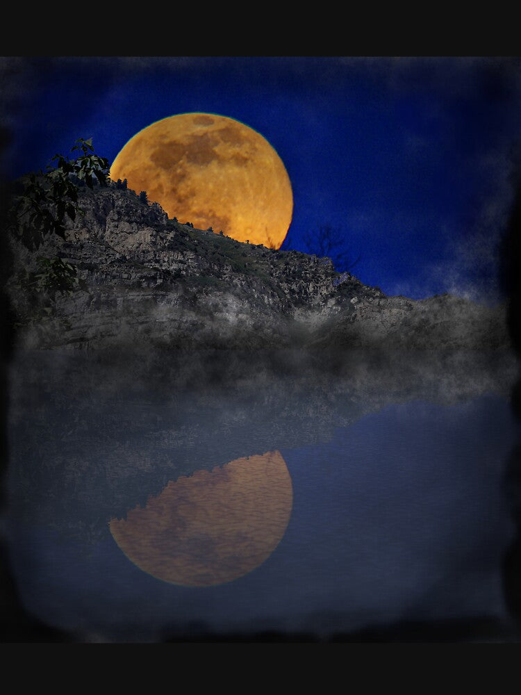 Mountain Moonrise Reflection by Brad Chambers