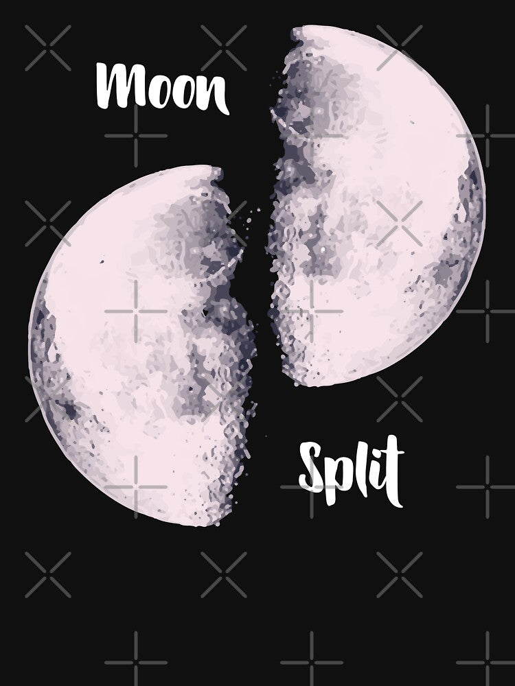 Moon Split - Splitting of Moon Design Gift by yeknow