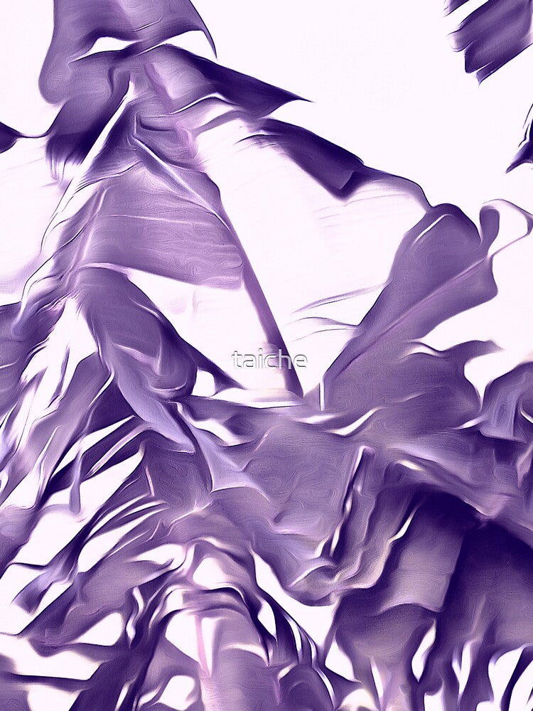 Banana Leaves Abstract In Blue And White by taiche