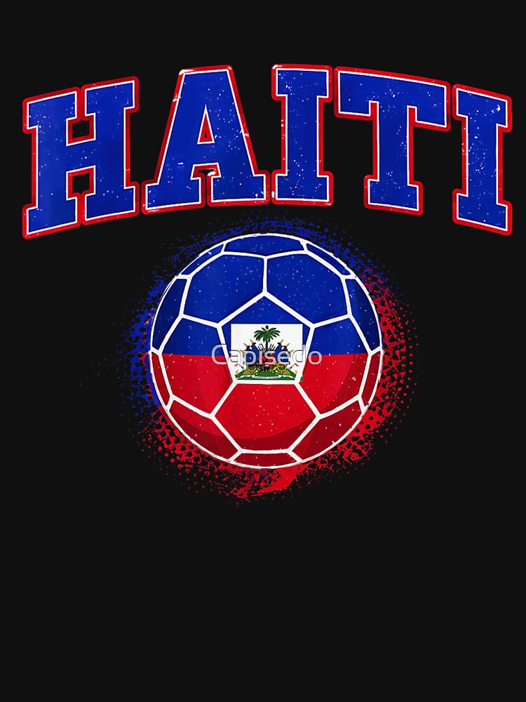Haiti Soccer Football Team National Flag Spirit Distressed Sports Graphic Print by Capisedo