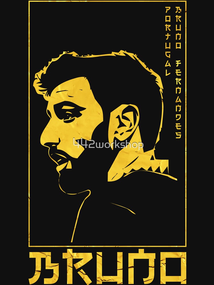 Bruno Fernandes Golden Style Portrait art illustration by 442workshop