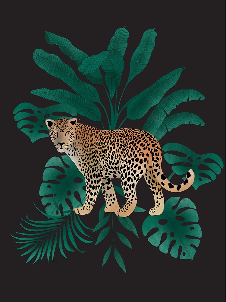 Leopard Collection - slate grey and green by Hollyroseart