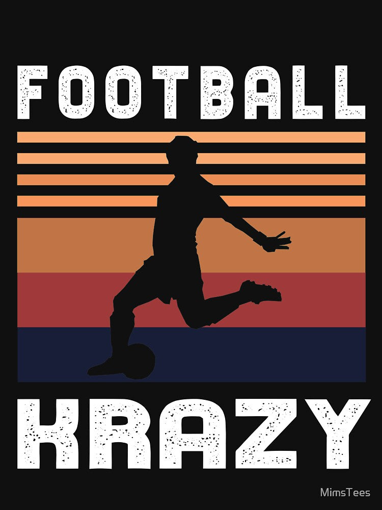 Football Krazy Female Soccer Player  Retro Sunset Grunge by MimsTees