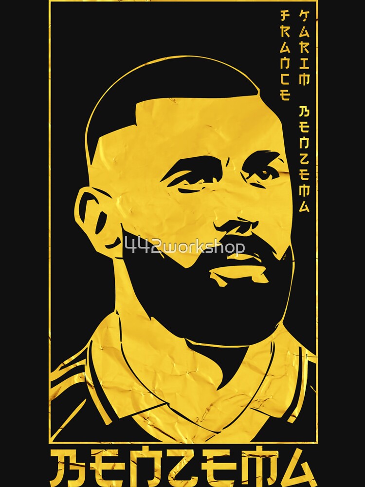 Karim Benzema Golden Style Portrait art illustration by 442workshop