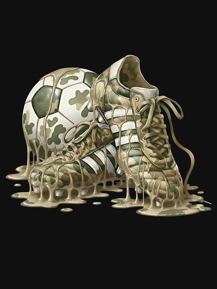 Melting Camo Soccer Cleats Graphic Tee by LashondaGreen89