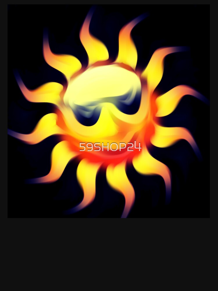 3D Digital Sun Art Print by 59SHOP24