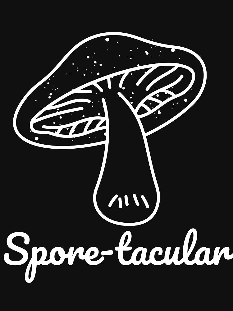 Spore-tacular Black and White Mushroom by SEVENPRINTS