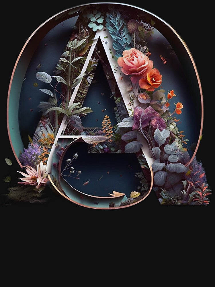 Floral design letter by SaliyalCreation