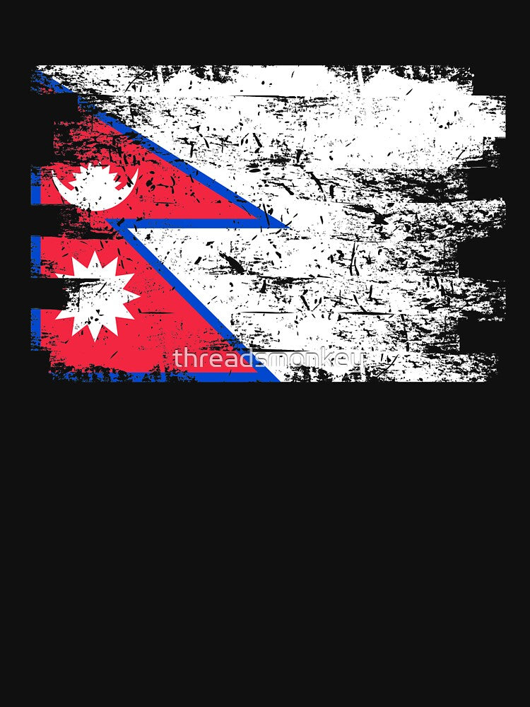 Nepal Shirt Gift Country Flag Patriotic Travel Asia Light by threadsmonkey