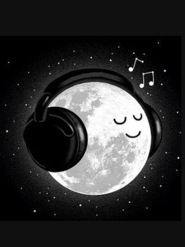Moon listening to music by Joudi Alkhairat