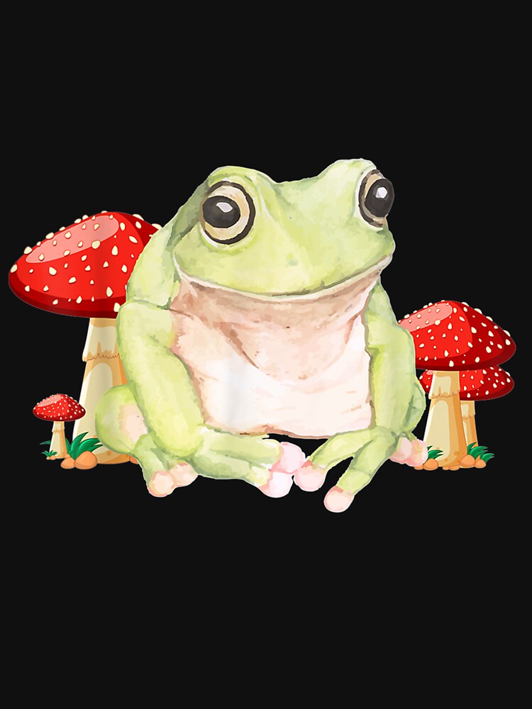 Frog Sitting With Mushroom Frog by aliceshe