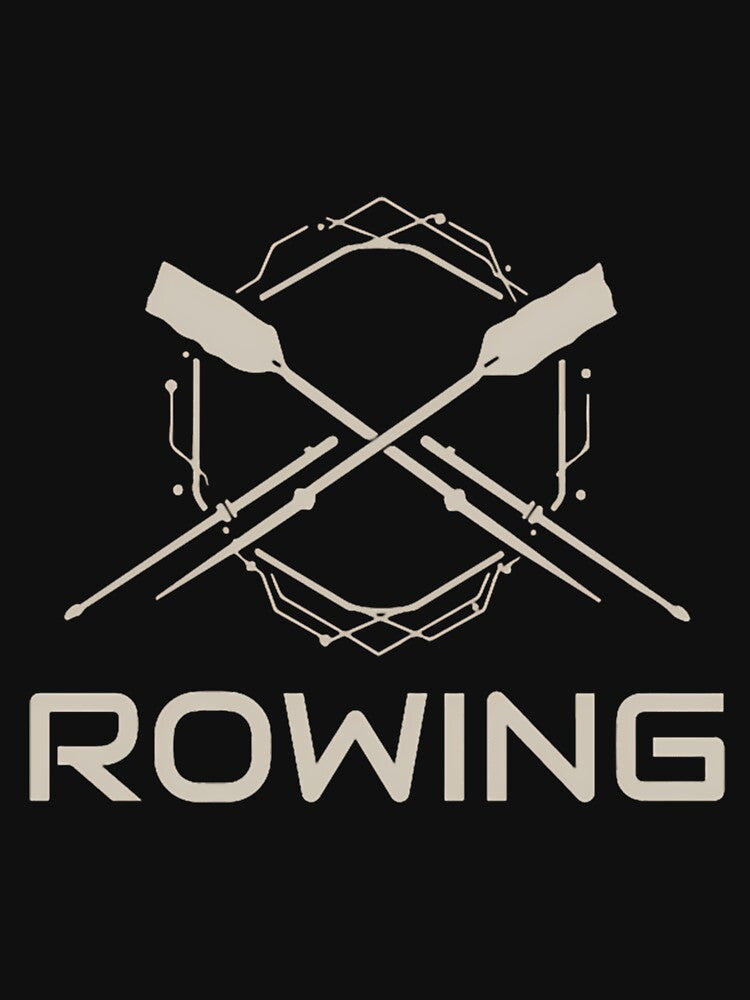 Modern Rowing Oars Geometric Logo by Melkys Concepts
