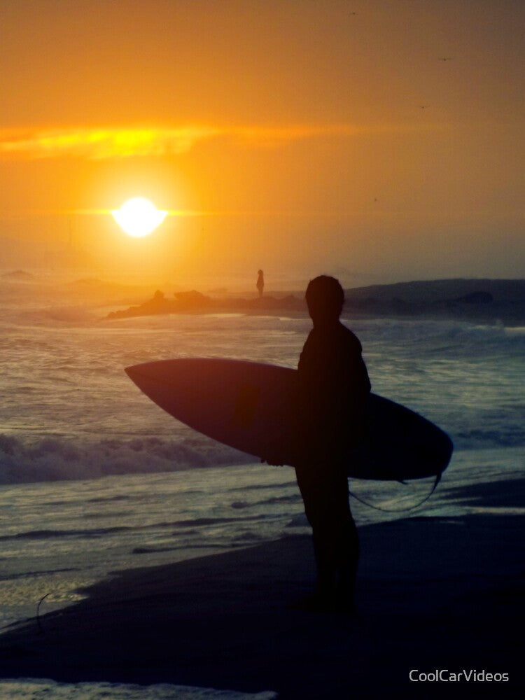 Surfer and Sunset on the Beach by CoolCarVideos