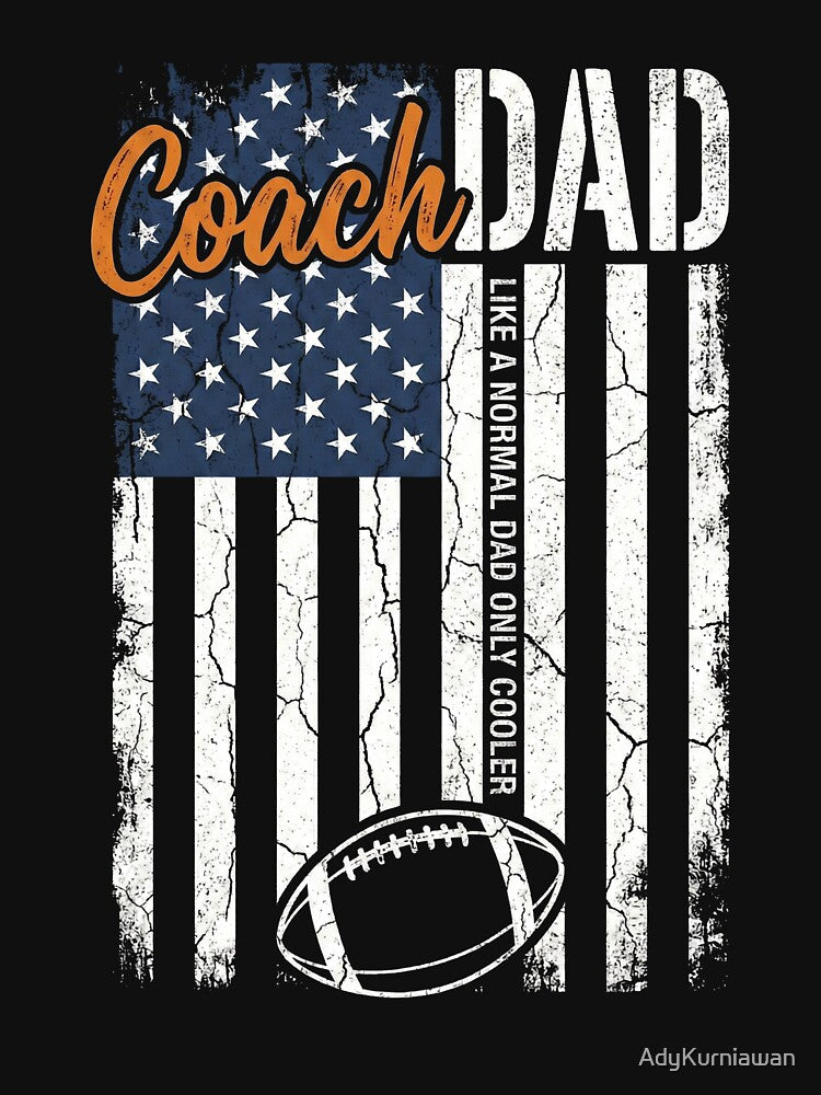 Coach Dad American Flag Cool Father by AdyKurniawan