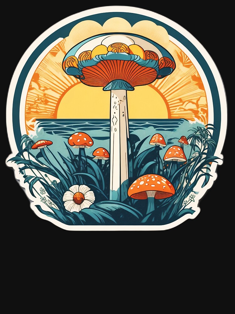 Tall Mushroom on a Hawaiian Beach by The Ocean by NautiChic