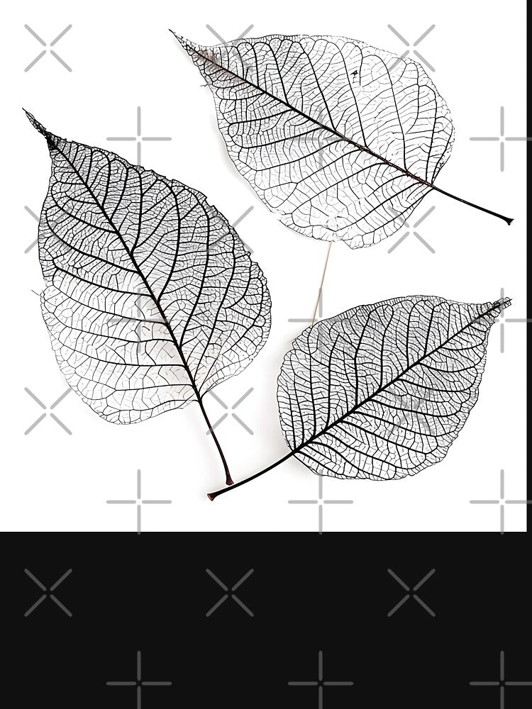 earthtone skeleton leaf decorative print by dcrc
