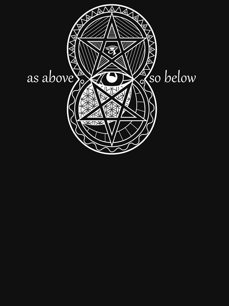 As Above, So Below (White Print) by AUMachine